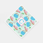 Mint Julep Bermuda Beutel Preppy Initail Derby Serviette (Ecke)