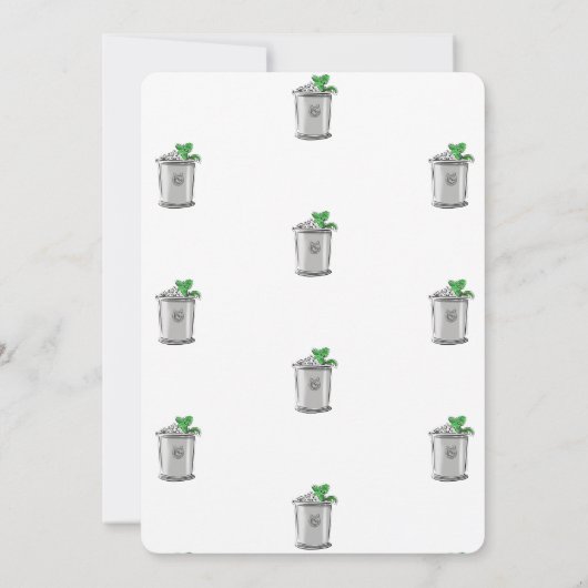 Mint Julep Bourbon Balls Pferderennen Derby Party Einladung (Rückseite)