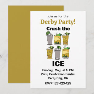 Mint Julep Cocktail Crush The Ice Derby-Party Einladung