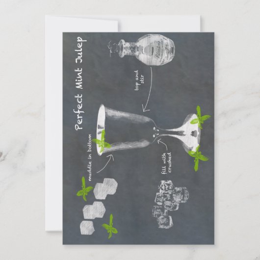 Mint Julep Cocktail Einladung (Vorderseite)