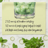 Mint Julep Cocktail Rezept Geschirrtuch (Gefaltet)