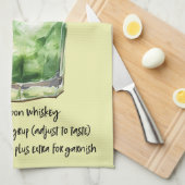 Mint Julep Cocktail Rezept Geschirrtuch (Viertel Falte)