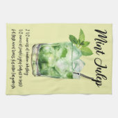 Mint Julep Cocktail Rezept Geschirrtuch (Horizontal)