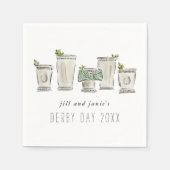 Mint Julep Derby Day Party Serviette (Vorderseite)