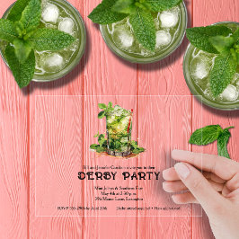 Mint Julep Derby Party Acryleinladungen