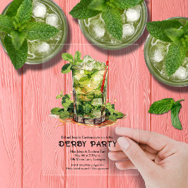 Mint Julep Derby Party Acryleinladungen