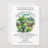 Mint Julep Derby Party Einladung (Vorderseite)