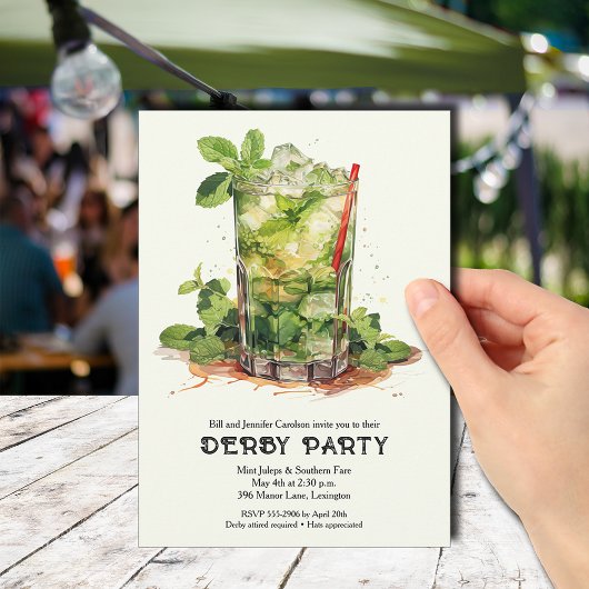 Mint Julep Derby Party Einladung