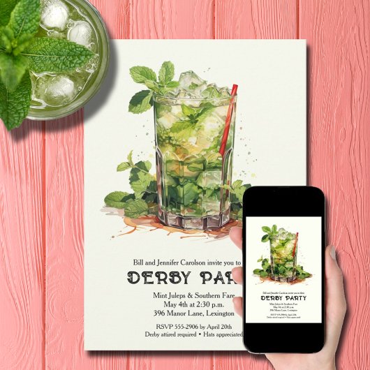 Mint Julep Derby Party Einladung