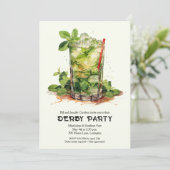 Mint Julep Derby Party Einladung (Stehend Vorderseite)