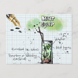 MINT JULEP DERBY PARTY EINLADUNG POSTKARTE