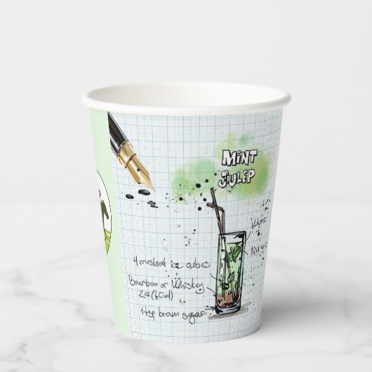 MINT JULEP DERBY PARTY PAPIER CUP PAPPBECHER (Rückseite)