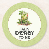 Mint Julep Derby Runder Pappuntersetzer (Vorderseite)