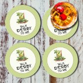 Mint Julep Derby Runder Pappuntersetzer