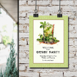 Mint Julep Derby Willkommen Poster