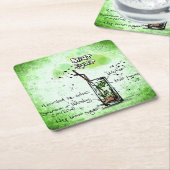 Mint Julep Drink Rezept Rechteckiger Pappuntersetzer (angewinkelt)