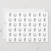 Mint Julep & Horseshoe Pattern Preppy Thank You Dankeskarte (Vorderseite)