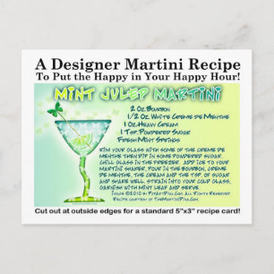 Mint Julep Martini Rezept Postkarte