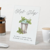 Mint Julep Pferderennen Derby Custom Cocktail Sockelschild (In SItu)