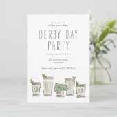 Mint Julep Pferderennen Derby Day Party Einladung (Stehend Vorderseite)
