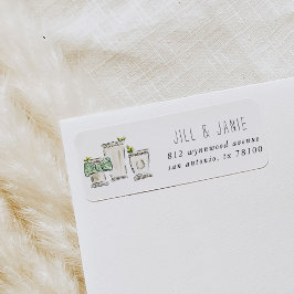 Mint Julep Rücksendeadressen-Aufklebers