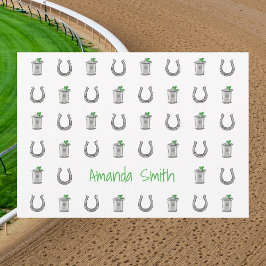 Mint Julep und Horseshoe Vornehme Derby-Party Dankeskarte