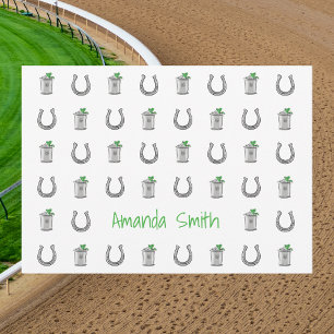 Mint Julep und Horseshoe Vornehme Derby-Party Dankeskarte