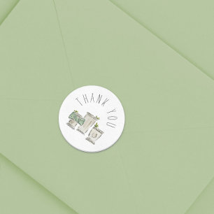 Mint Julep Vielen Dank Runder Aufkleber