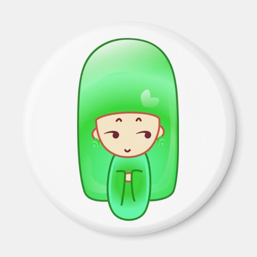 Mint Kokeshi Magnet (Vorne)