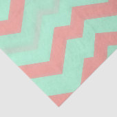 Mint-Korallen-Chevron-Muster Seidenpapier (Ausschnitt)