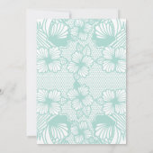 Mint Lace Corset Bridal Lingerie Dusche Einladung (Rückseite)