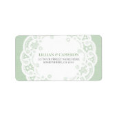 Mint Lace Doily Address Labels Adressaufkleber (Vorne)