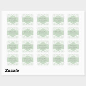 Mint Lace Doily Danke, dass Sie Aufkleber nennen (Blatt)