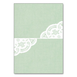 Mint Lace Doily Wedding Table Platzkarten Tischnummer