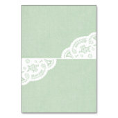 Mint Lace Doily Wedding Table Platzkarten Tischnummer (Vorderseite)