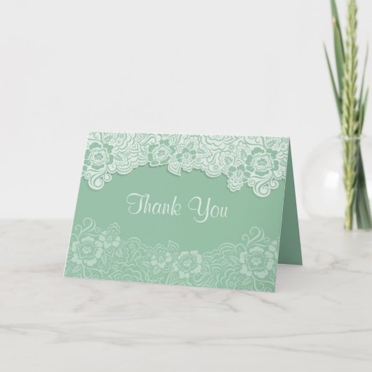 Mint Lace Wedding - Danke (Vorderseite)