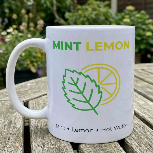 Mint Lemon Tea Simple Ingredient Mix Kaffeetasse