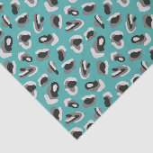 Mint Leopard Tierdruck-Muster Seidenpapier (Ausschnitt)