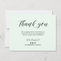 Mint Letting Business Package Dankeschön Card