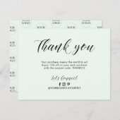 Mint Letting Business Package Dankeschön Card Dankeskarte (Vorne/Hinten)