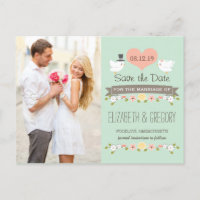 MINT LIEBE VÖGEL SAVE THE DATE