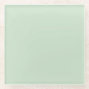 Mint Light Pastel Green Solid Color SW 6736 Glasuntersetzer