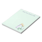 Mint Lila Farbe Traum Leben Notizblock (Rotiert)