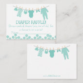 Mint Little Kleidung Diaper Raffle Tickets Begleitkarte (Vorne/Hinten)