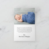 Mint Little Pumpkin Truck Baby Dusche Foto Dankeskarte (Innenseite)