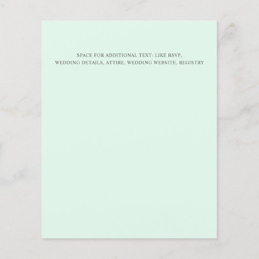 Mint LOW COST Einfache handgeschriebene Minimal Ho (Rückseite)