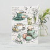 Mint & Macarons | Minty Fresh Einladung (Stehend Vorderseite)