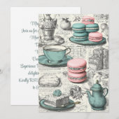 Mint & Macarons | Pastel Delight Einladung (Vorne/Hinten)