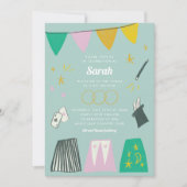 Mint Magic Show Bar Bat Mitzvah Einladung (Vorderseite)