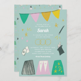 Mint Magic Show Bar Bat Mitzvah Einladung